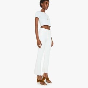 MOTHER White Ankle Crop Jeans